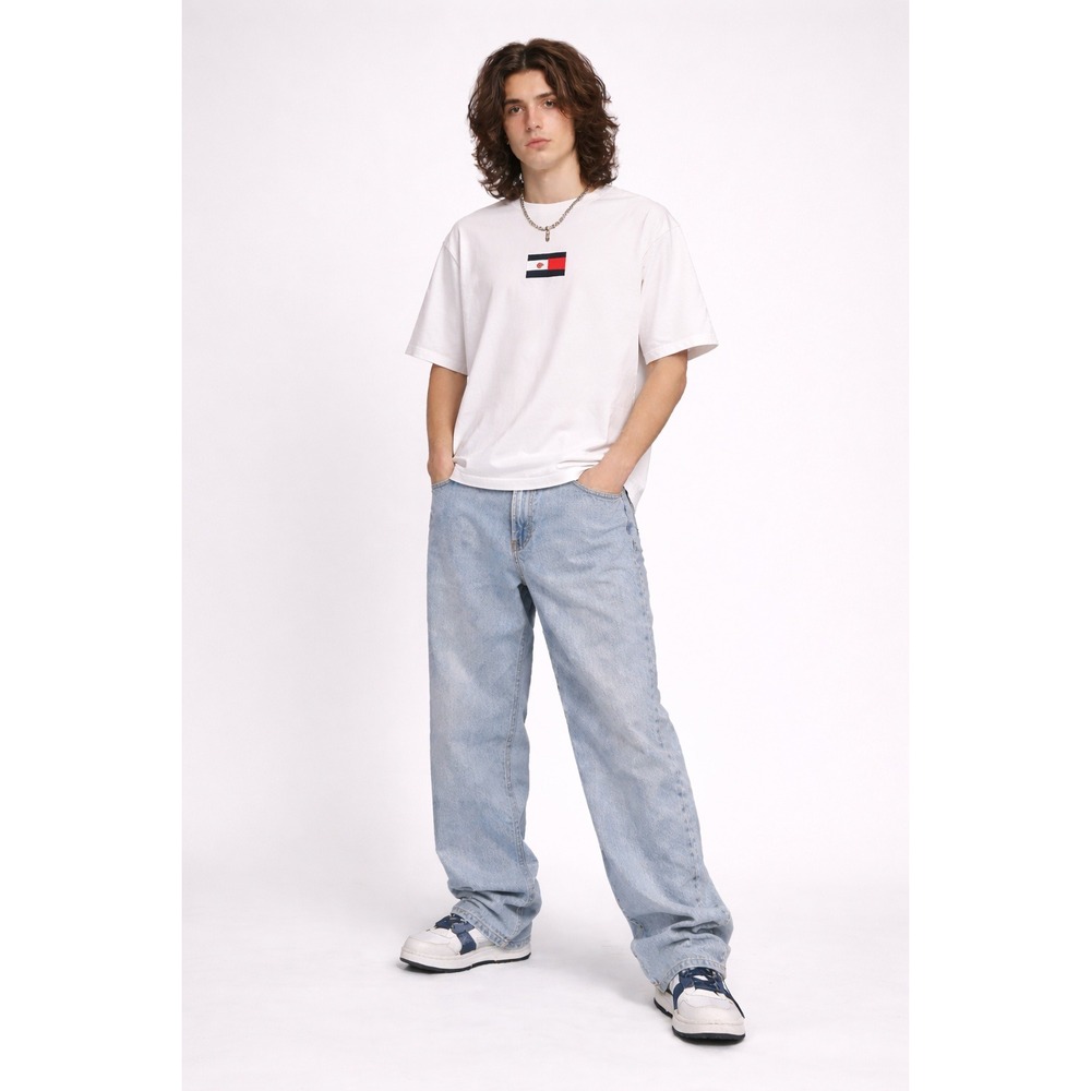 Tommy Hilfiger Jeans 34x30 Vintage 90s Light Wash Baggy Loose‎ Fit Streetwear
